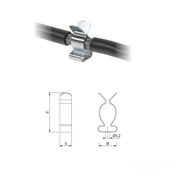 Klamra uziemiająca do kabli przewodów uziemienie kabli kable z ekranem odprowadzanie ładunków EMC Arpeo Detasultra uziemienie pośrednie shield clamps klema uziemiająca