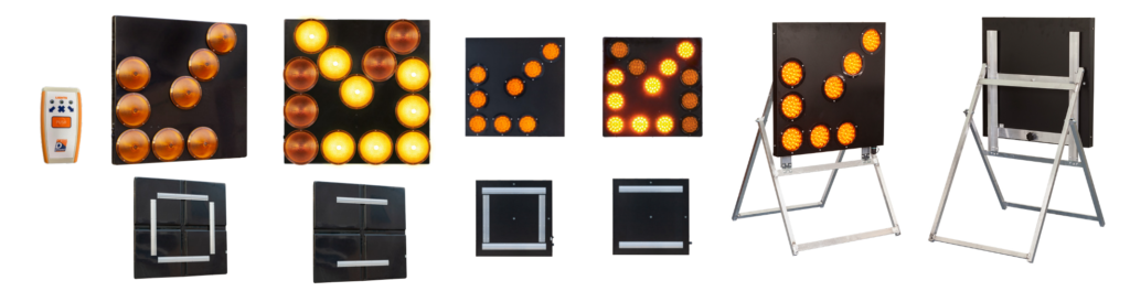 strzała świetlna drogowa tablica świetlna kierunkowa LED 90x90cm 60x60cm